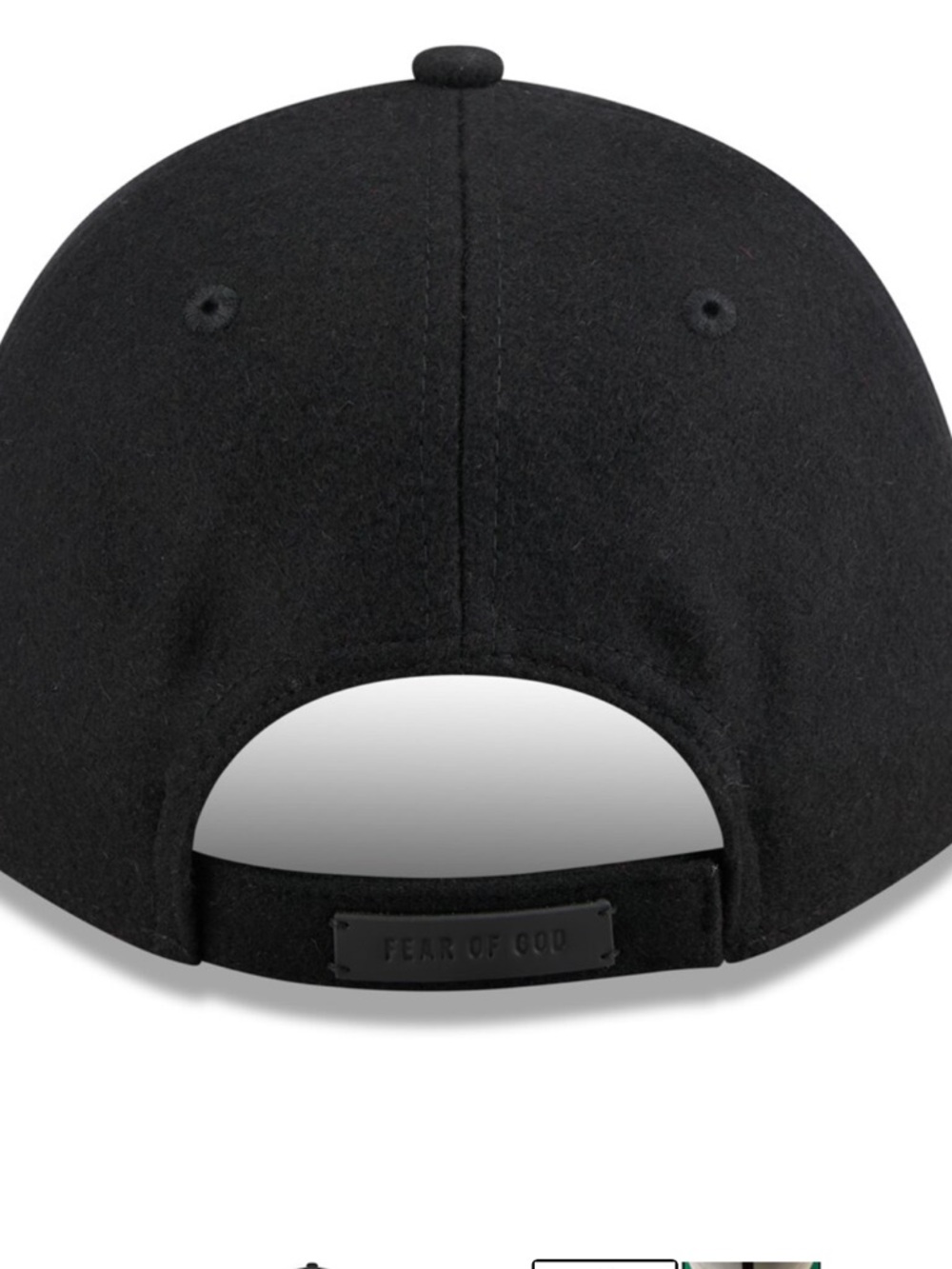 Kansas City Monarchs New Era x Fear of God 9FORTY Adjustable Hat - Black - Picture 3 of 9